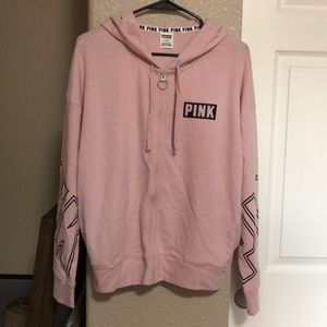 PINK Victoria’s Secret baby pink zip up hoodie